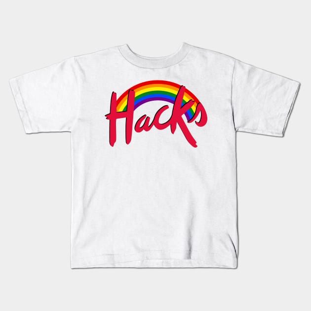 Hacks Pride Rainbow Kids T-Shirt by Emmikamikatze